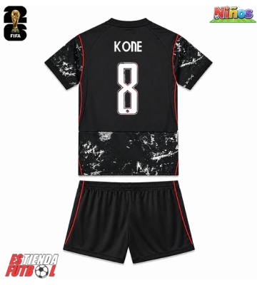 Canadá Ismael Kone #8 Segunda Equipación Niños Mundial 2026 Manga Corta (+ Pantalones cortos)